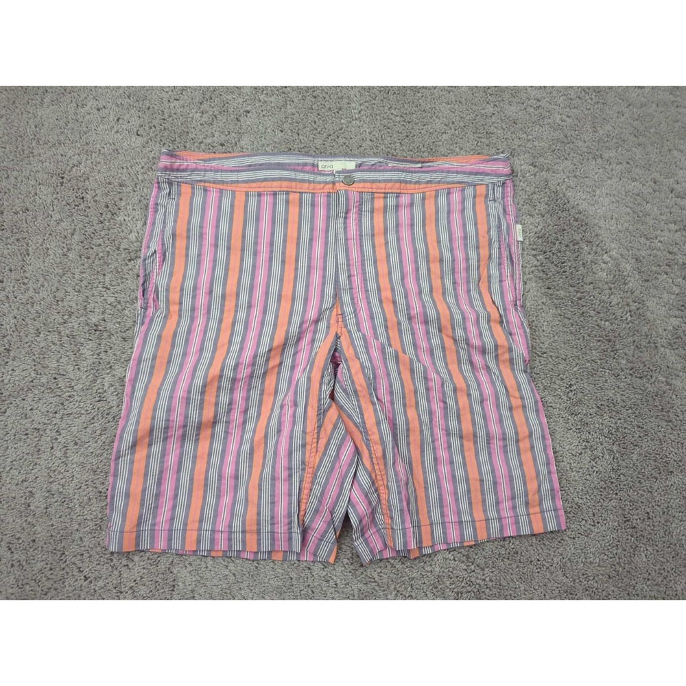 Onia Board Shorts Mens 40 Striped Inseam: 10.5" Pockets Mesh Lined Swimwear